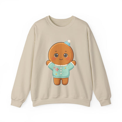 Kawaii Gingerbread Sweatshirt, Cute Christmas Crewneck