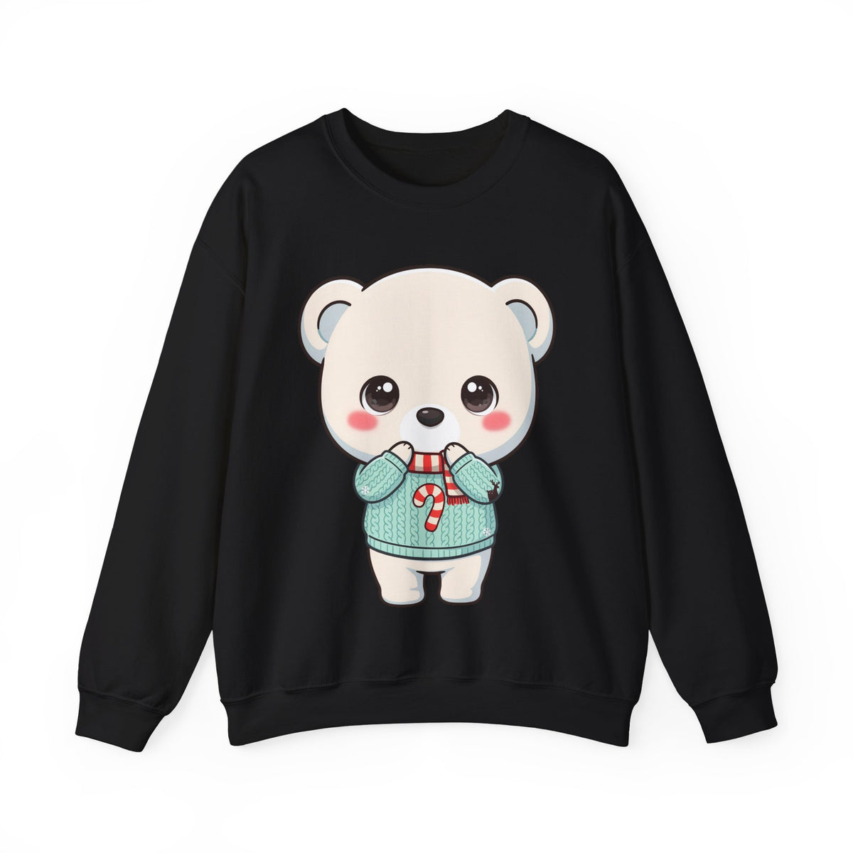 Kawaii Polar Bear Christmas Sweatshirt for Cozy Holiday Moments