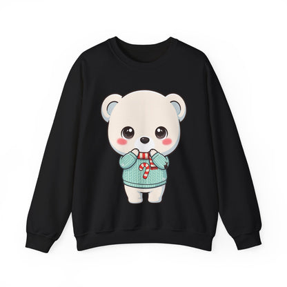Kawaii Polar Bear Christmas Sweatshirt for Cozy Holiday Moments