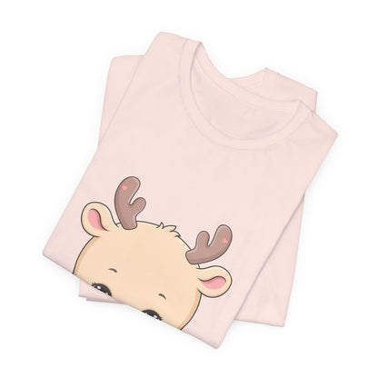 Kawaii Reindeer T-Shirt for Cozy Cocoa Season