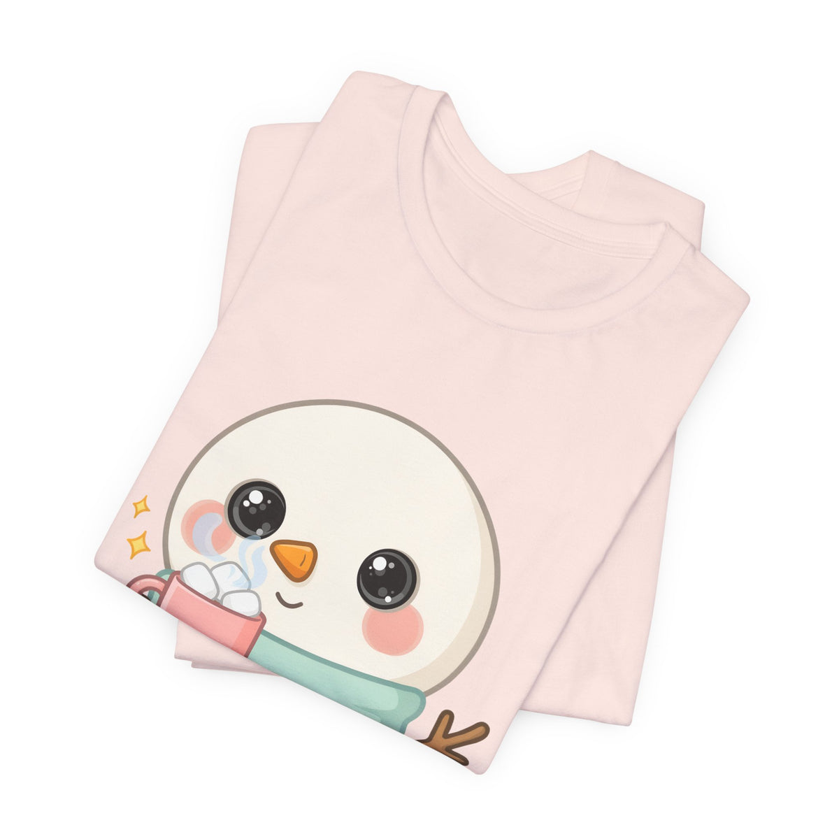 Kawaii Snowman T-Shirt for Cozy Cocoa Breaks