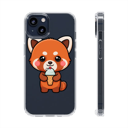 Kawaii Red Panda Phone Case with Ice Cream