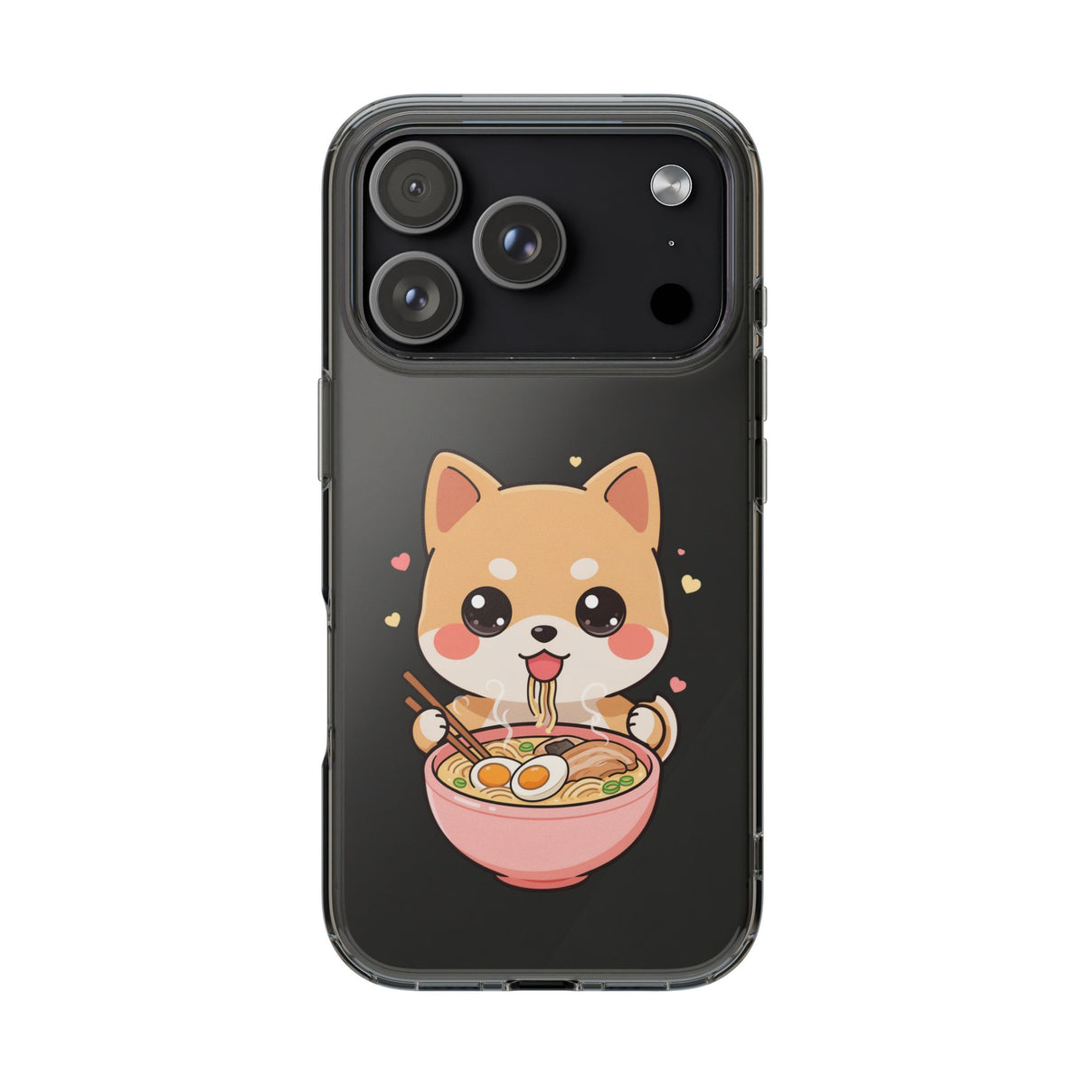 Kawaii Shiba Inu Ramen Clear Impact-Resistant Case