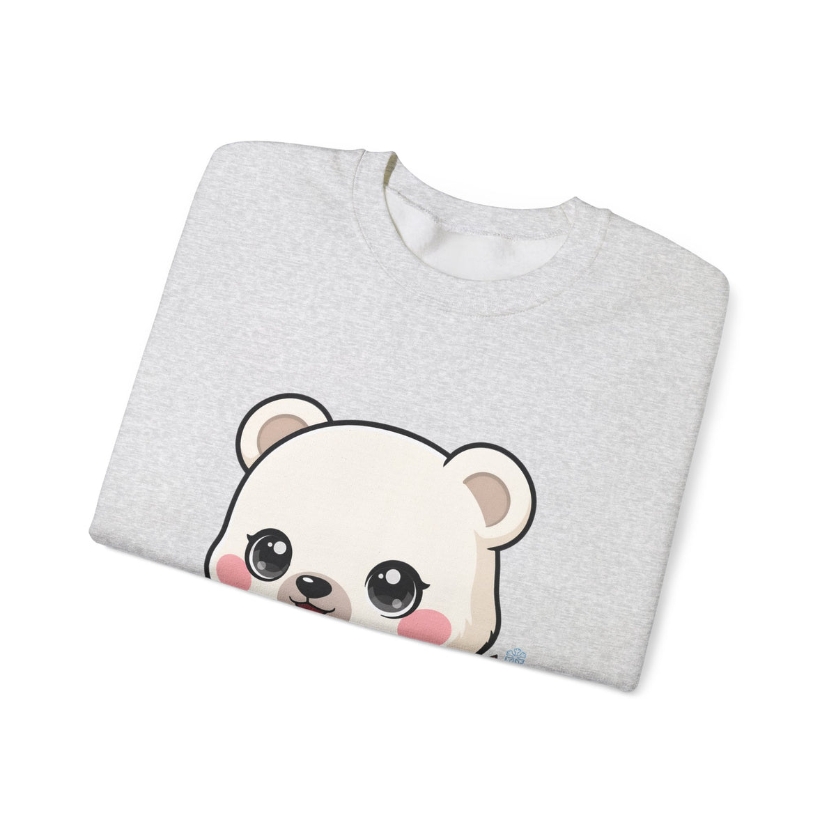 Cute Polar Bear Sweatshirt, Kawaii Ice Skating Cub