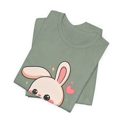 Kawaii Bunny Skateboard T-Shirt for Cute Style Fans