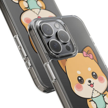 Kawaii Shiba Inu Phone Case with Latte