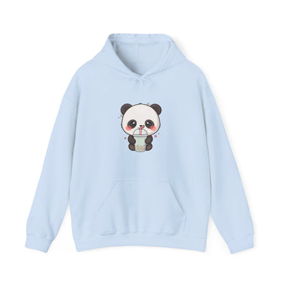 Bubble Tea Panda Hoodie, Kawaii Chibi Boba Sweatshirt