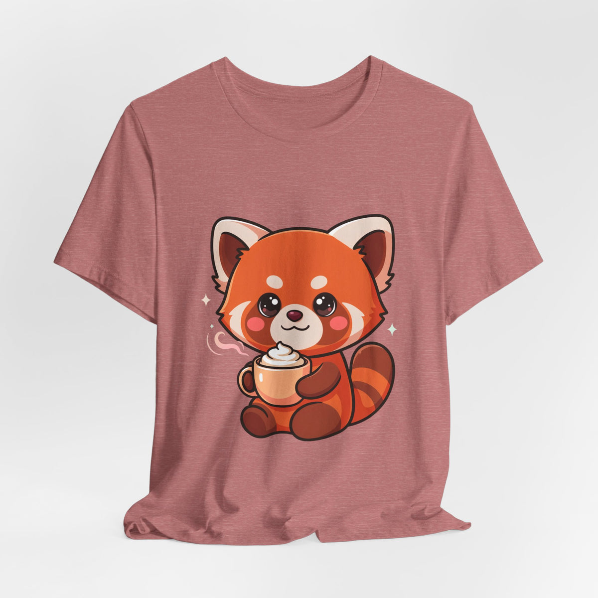 Kawaii Red Panda Coffee Tee for Cute Animal Lovers