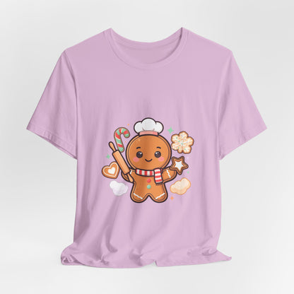 Gingerbread Baker Christmas Tee, Cute Kawaii Holiday Shirt