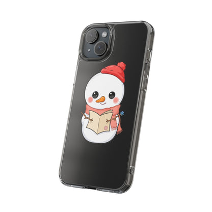 Kawaii Snowman Phone Case Reading to Santa