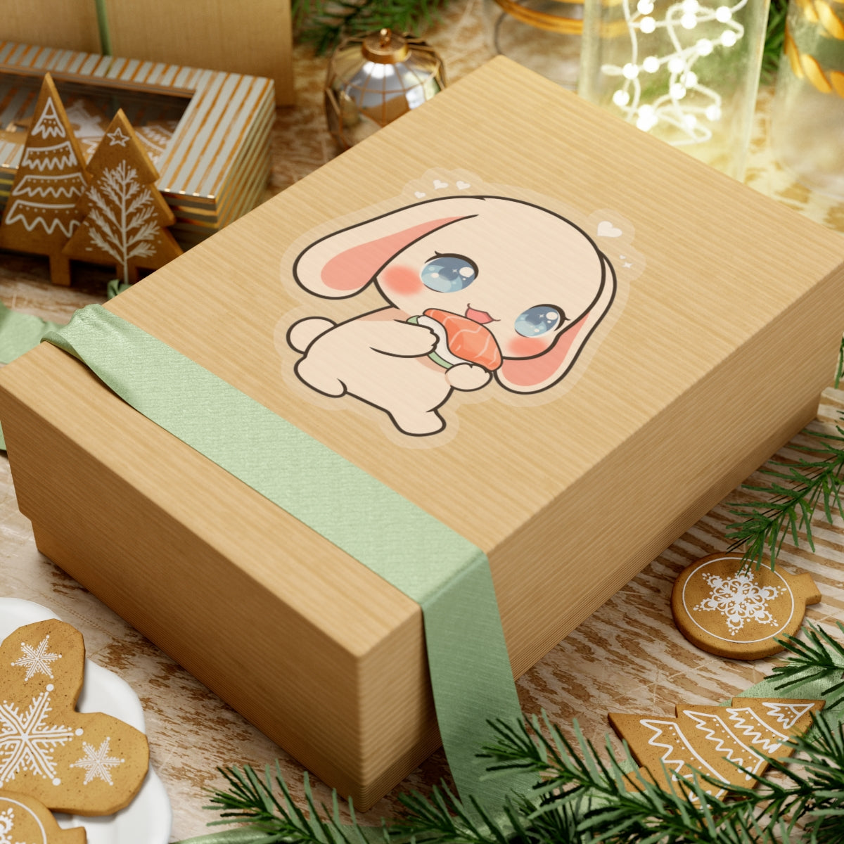 Kawaii Sushi Bunny Sticker for Cute Gift Giving