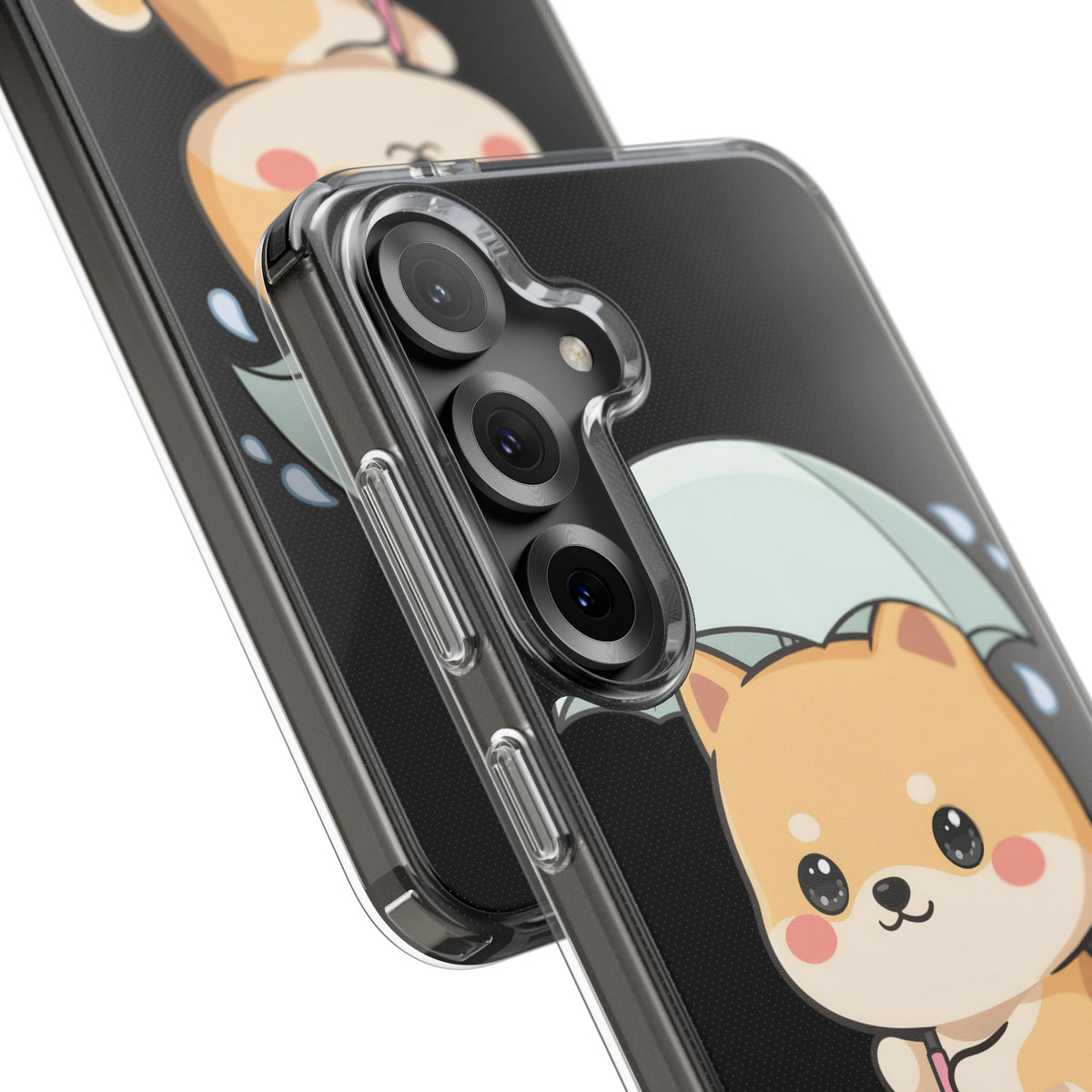 Shiba Inu Phone Case, Kawaii Rainy Day Pup