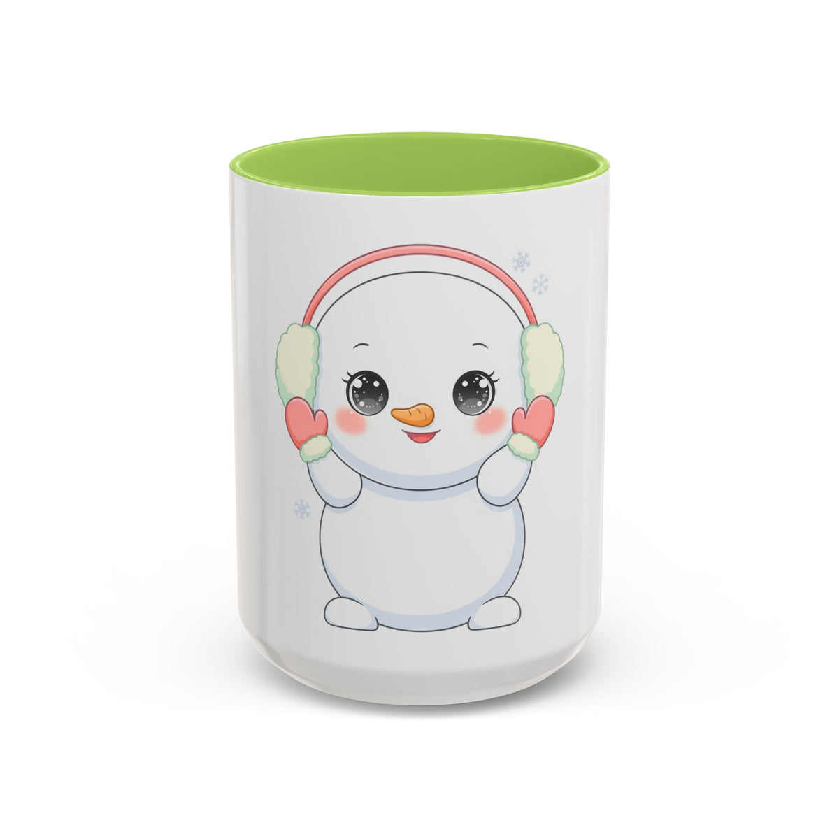 Kawaii Snowman Accent Coffee Mug for Cozy Winter Sips