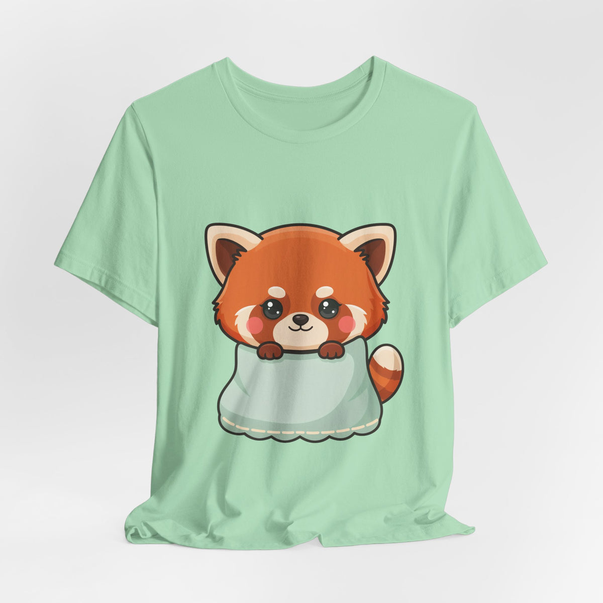 Kawaii Red Panda T-Shirt, Cozy Blanket Chibi Animal Tee
