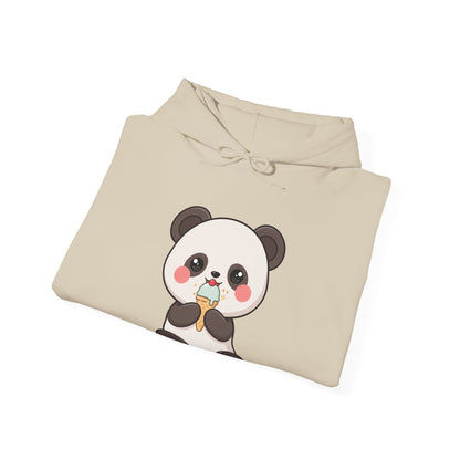Kawaii Panda Ice Cream Hoodie, Cute Chibi Sweatshirt