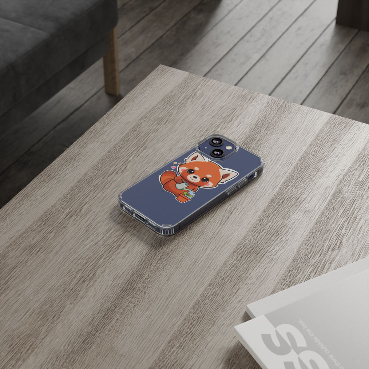 Red Panda Phone Case, Cute Plant Lover Gift