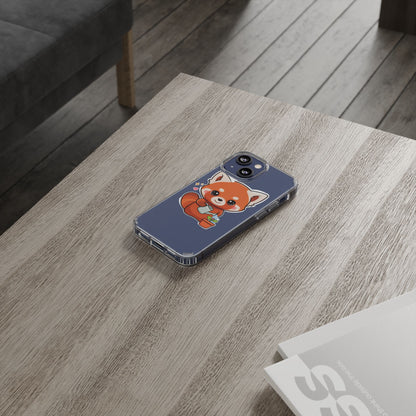 Red Panda Phone Case, Cute Plant Lover Gift