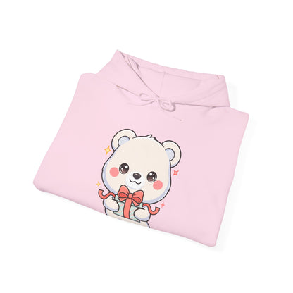 Kawaii Polar Bear Hoodie, Cute Gift-Bear Unisex Sweatshirt