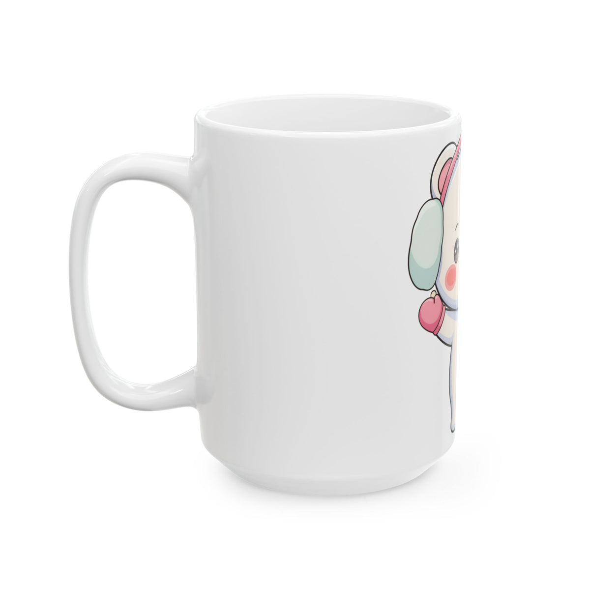 Kawaii Polar Bear Mug, Cute Winter Gift for Bear Lovers