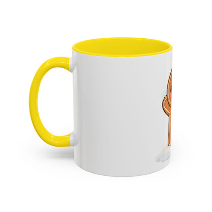 Kawaii Gingerbread Man Accent Coffee Mug for Winter Cheer