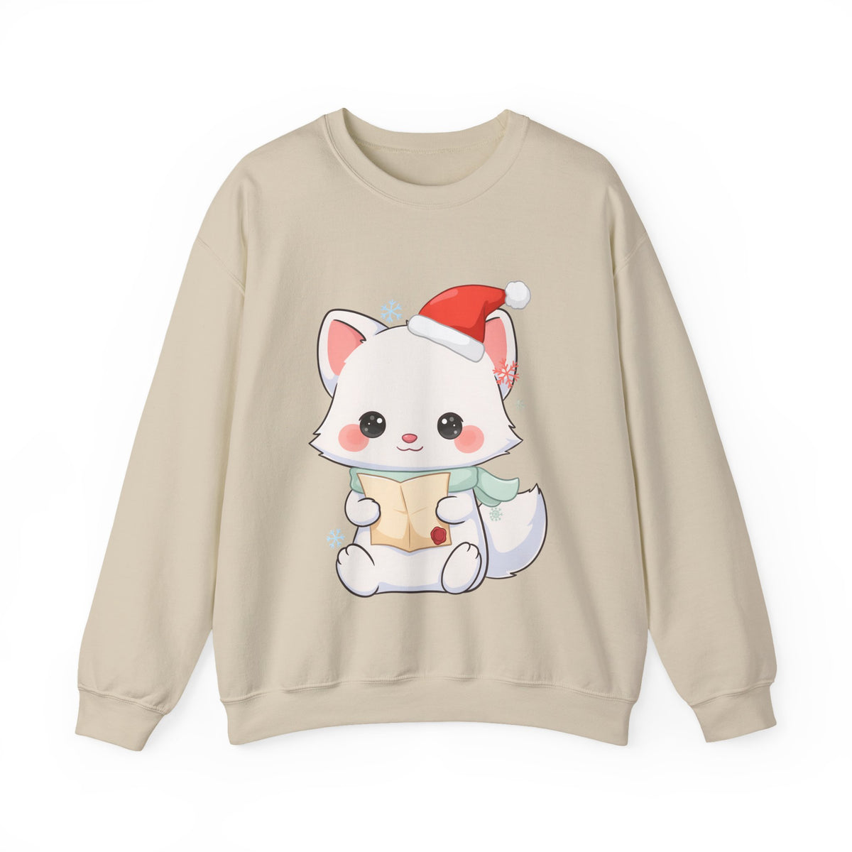 Christmas Arctic Fox Sweatshirt for Kawaii Holiday Fans