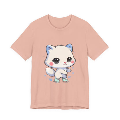 Kawaii Arctic Fox T-Shirt for Winter Gift Giving