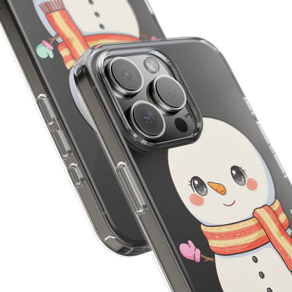 Kawaii Snowman Phone Case – Cute Christmas Clear Case