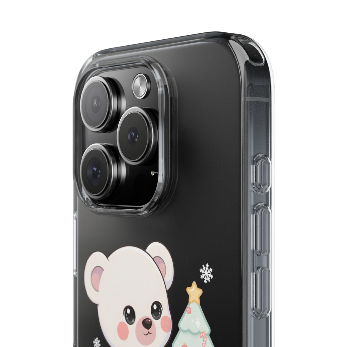 Christmas Polar Bear Phone Case, Kawaii Holiday Accessory