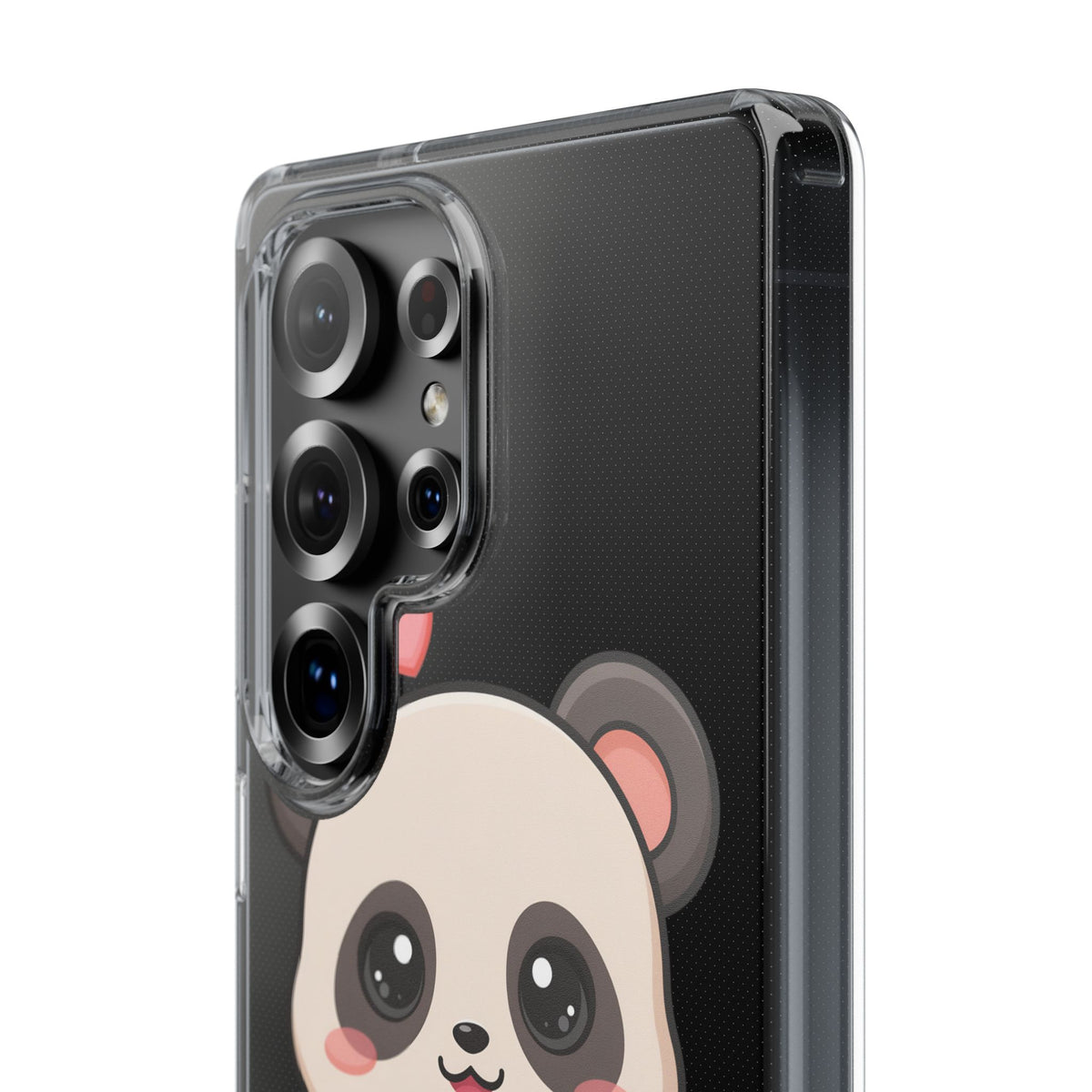 Kawaii Panda Sushi Phone Case, Clear Impact-Resistant Case