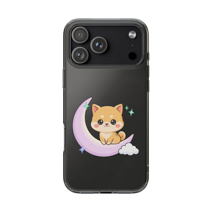 Kawaii Shiba Inu Phone Case – Crescent Moon Cutie