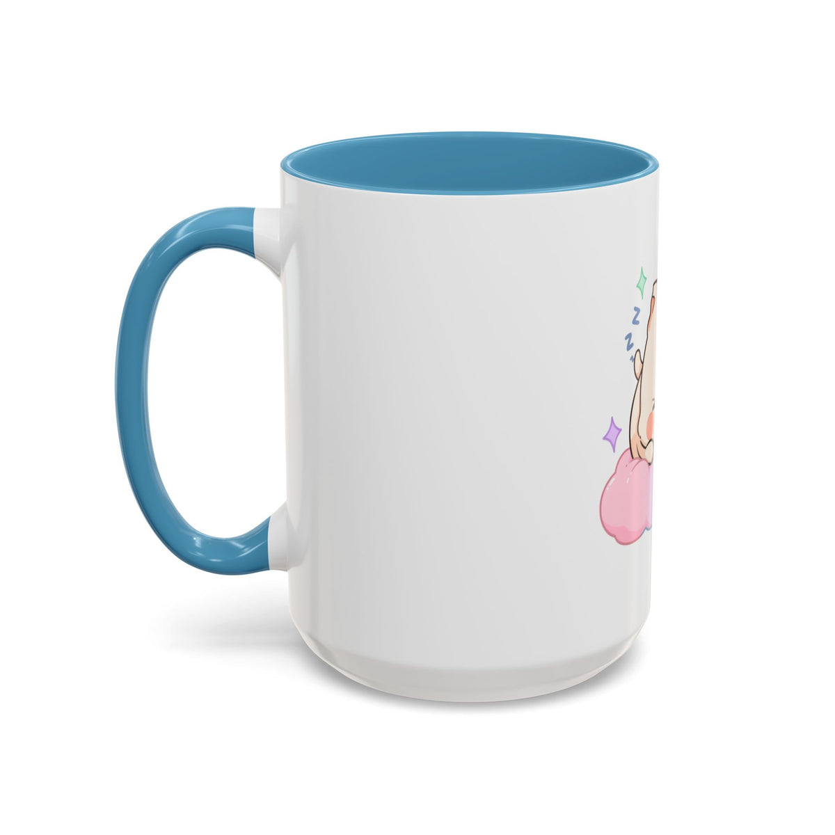 Kawaii Sleeping Cat Accent Coffee Mug