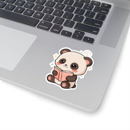 Reading Panda Sticker – Cute Kawaii Book Lover Decal