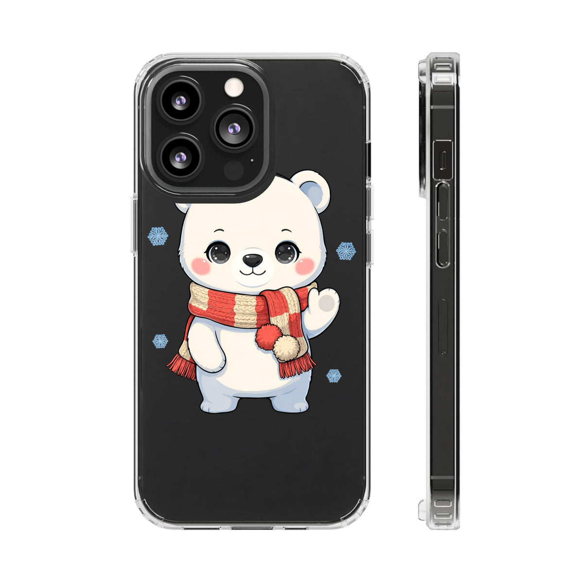 Kawaii Polar Bear Phone Case – Cozy Christmas Cub