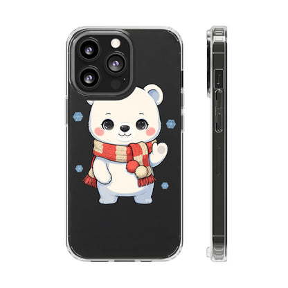 Kawaii Polar Bear Phone Case – Cozy Christmas Cub