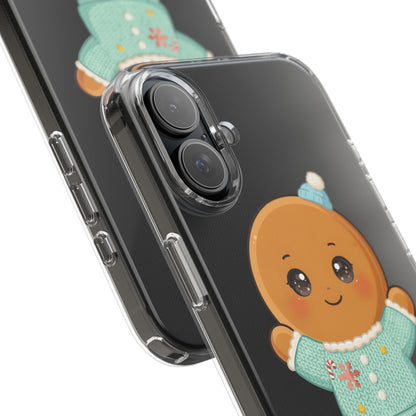 Kawaii Gingerbread Phone Case, Cute Christmas Sweater Cookie