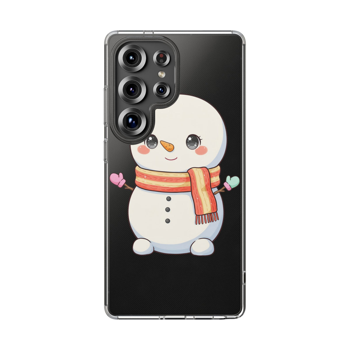 Kawaii Snowman Phone Case – Cute Christmas Clear Case