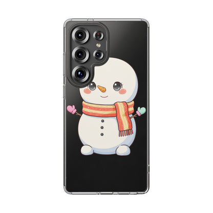 Kawaii Snowman Phone Case – Cute Christmas Clear Case