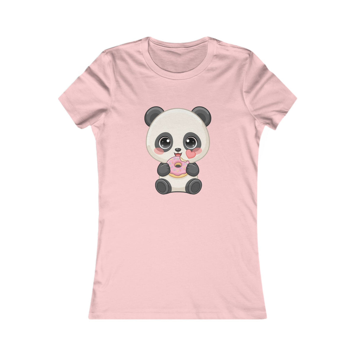 Kawaii Panda Donut Women's Tee for Cute Animal Fans