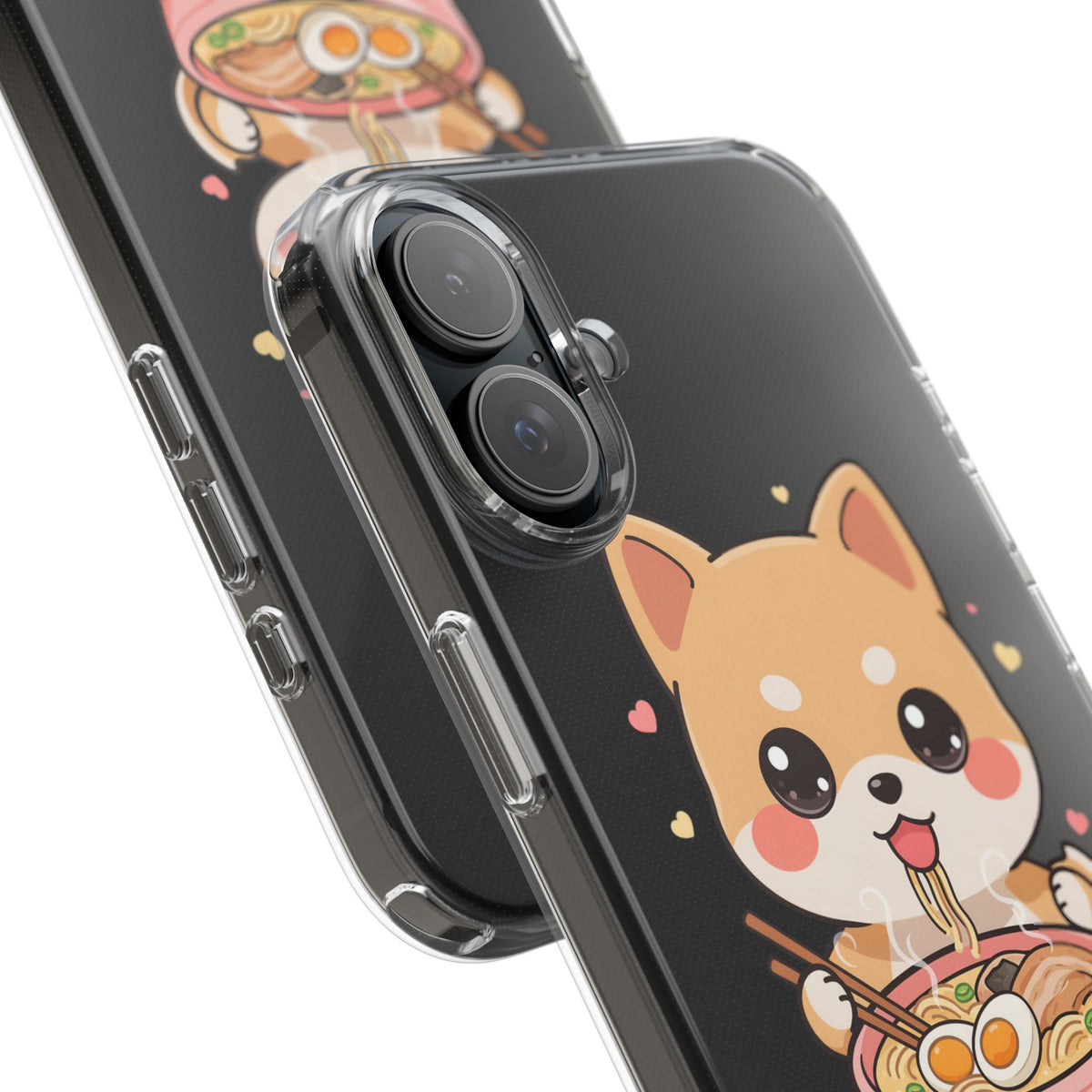 Kawaii Shiba Inu Ramen Clear Impact-Resistant Case