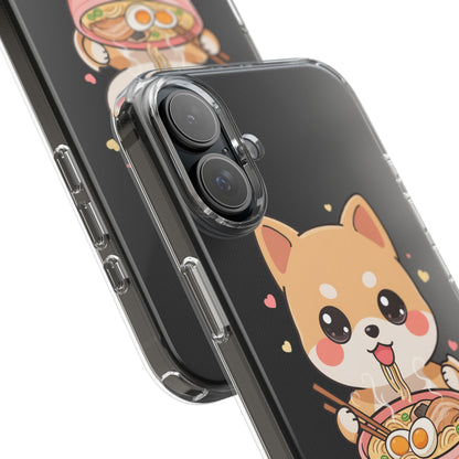 Kawaii Shiba Inu Ramen Clear Impact-Resistant Case