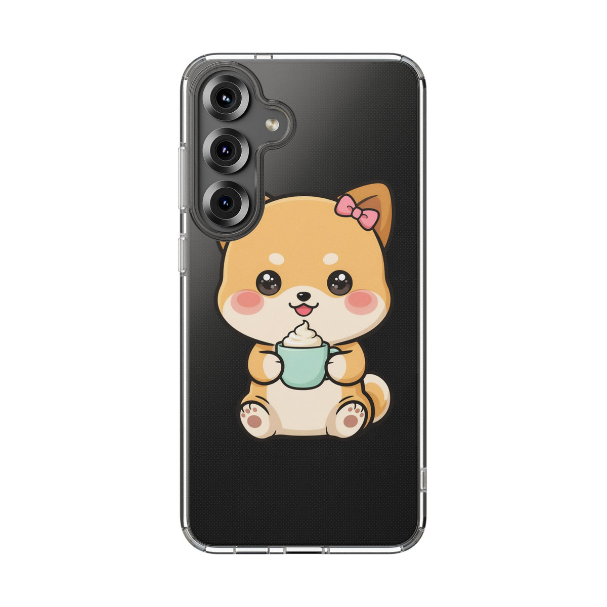 Kawaii Shiba Inu Phone Case with Latte