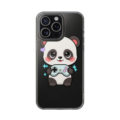 Gamer Panda Clear Impact-Resistant Phone Case