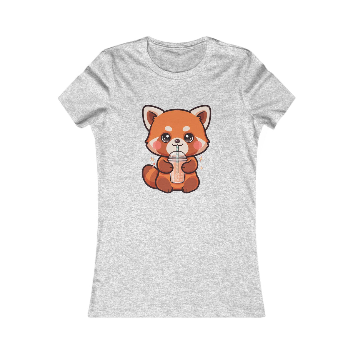 Kawaii Red Panda Bubble Tea Women's Tee