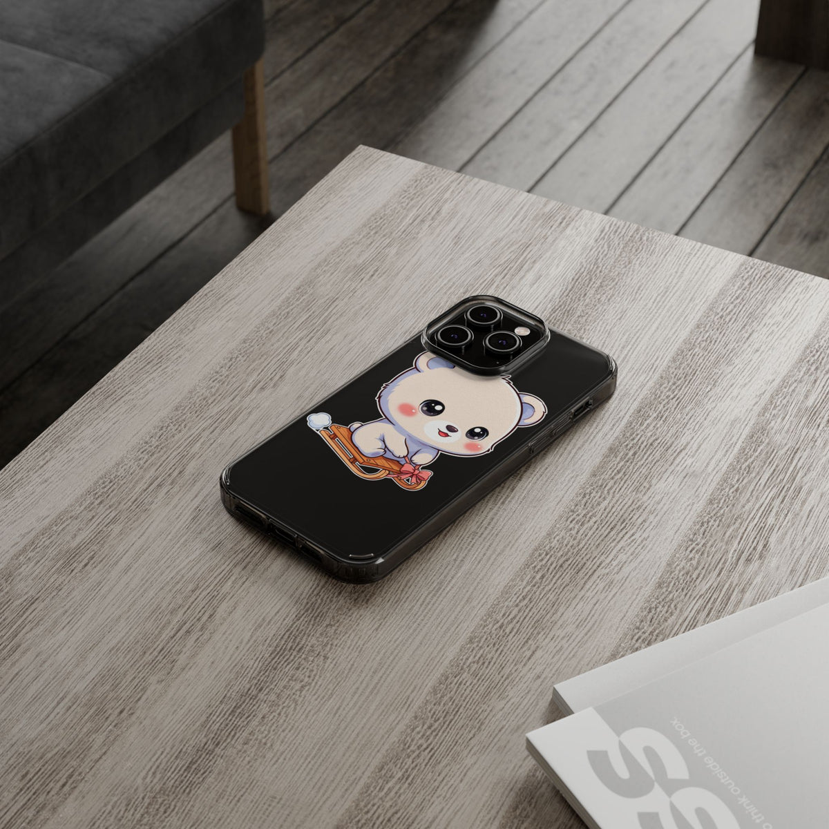 Kawaii Polar Bear Phone Case, Cute Winter Gift