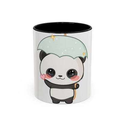 Cute Panda Accent Coffee Mug for Rainy Day Sips