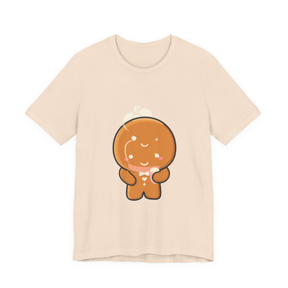 Kawaii Gingerbread Man T-Shirt for Cozy Cocoa Fans