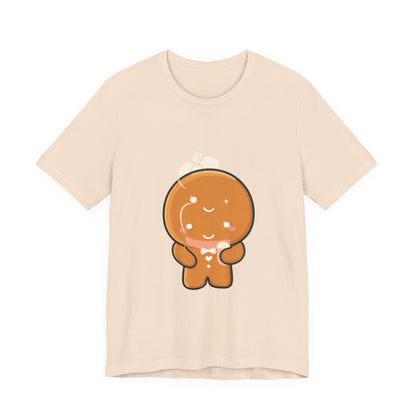 Kawaii Gingerbread Man T-Shirt for Cozy Cocoa Fans