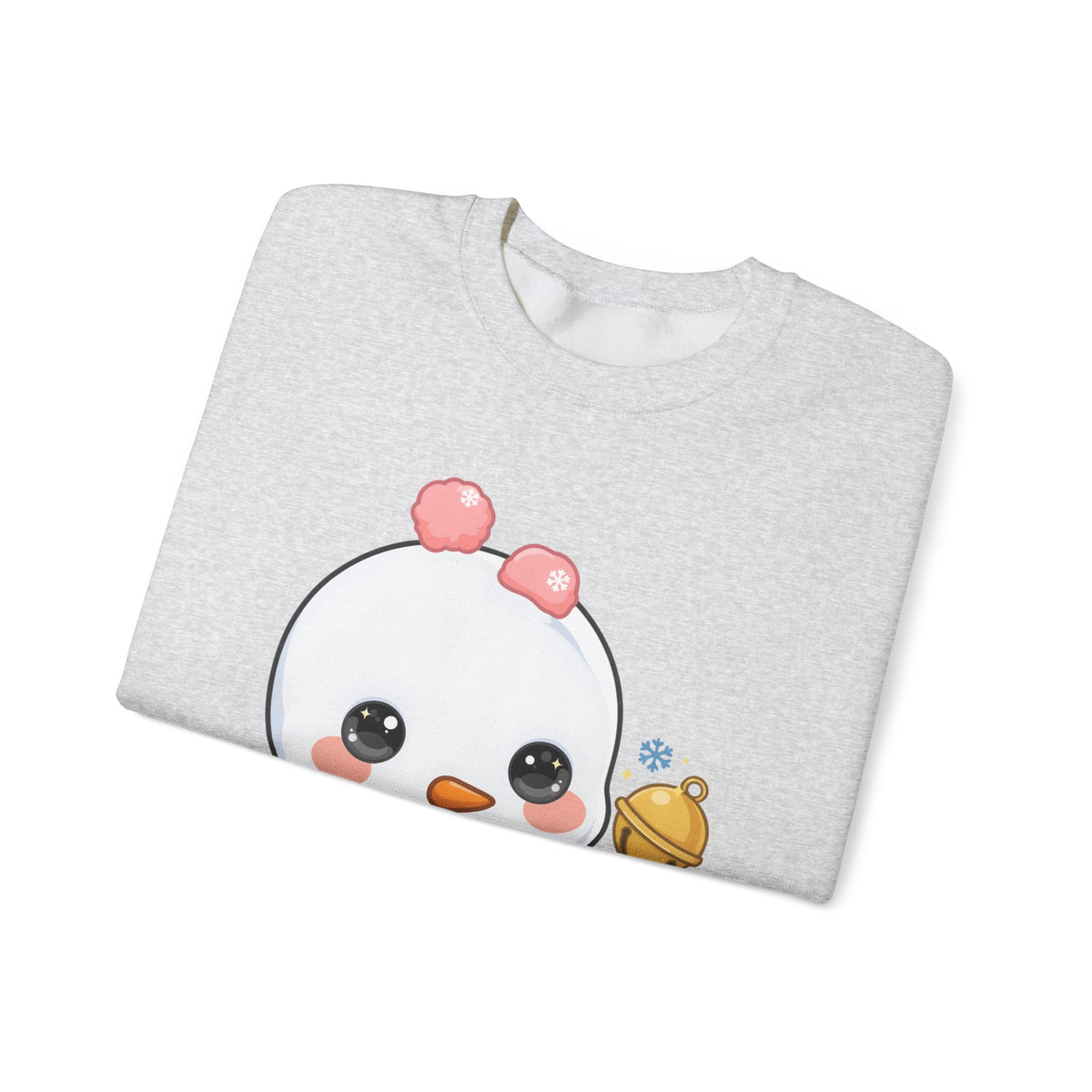 Kawaii Snowman Sweatshirt, Cute Winter Crewneck