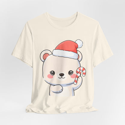 Kawaii Polar Bear Christmas Tee, Cute Holiday Gift