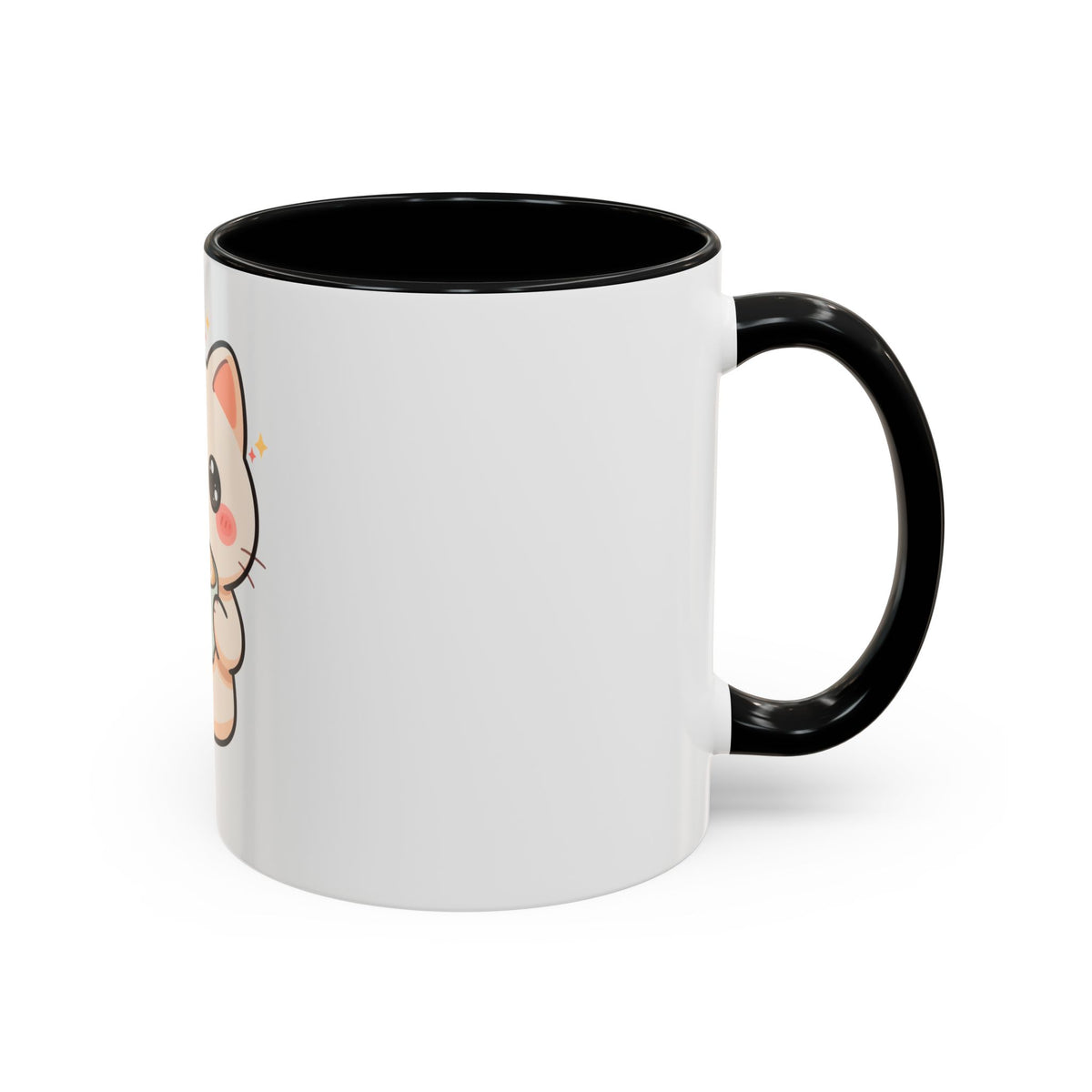 Kawaii Cat Coffee Mug, Cute Latte Accent Mug